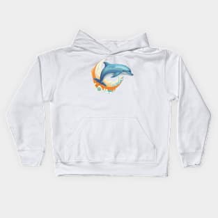 I Love Dolphins Kids Hoodie